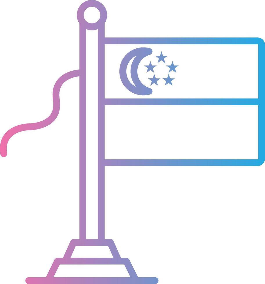 Singapore Flag Clean UI Concept vector