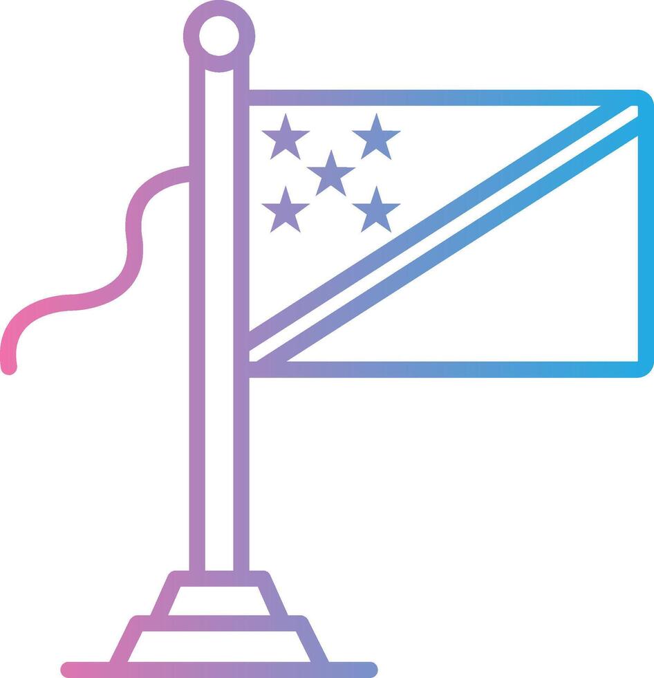 Solomon Island Flag Simplified Design Piece vector