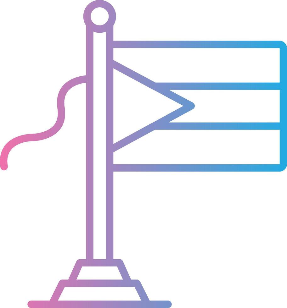 Sudan Flag Simplified Design Piece vector
