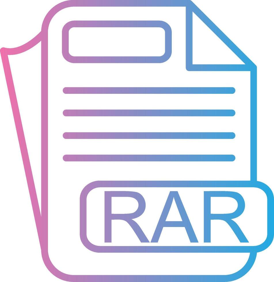 RAR Stylized Flat Drawing vector