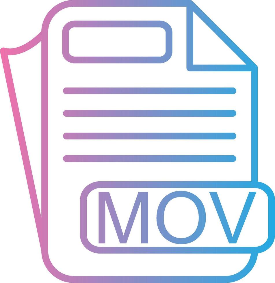 MOV Soft Outline Graphic vector