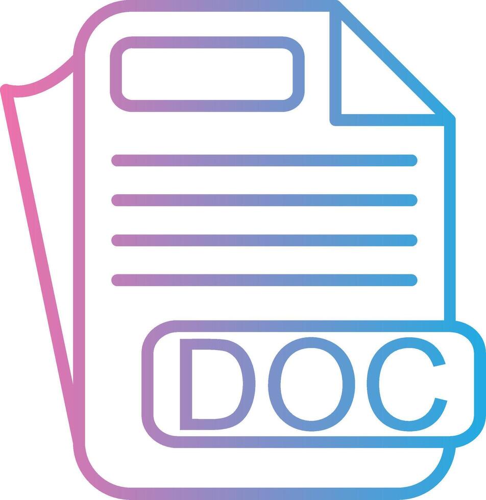 DOC Outlined Concept Piece vector