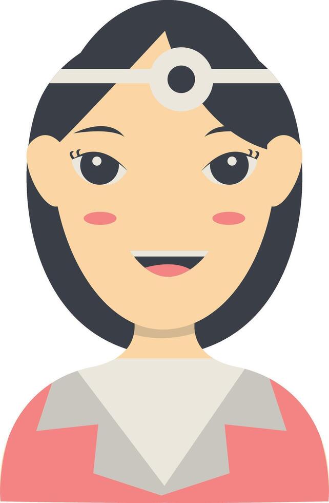 Illustration of Woman Nurse in Flat Design. vector