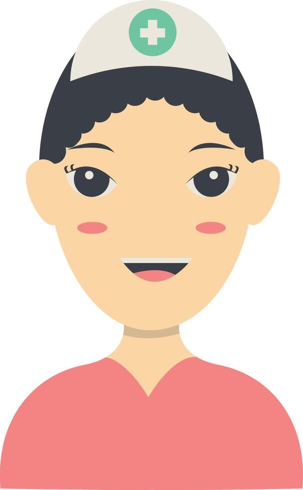 Illustration of Woman Nurse in Flat Design vector