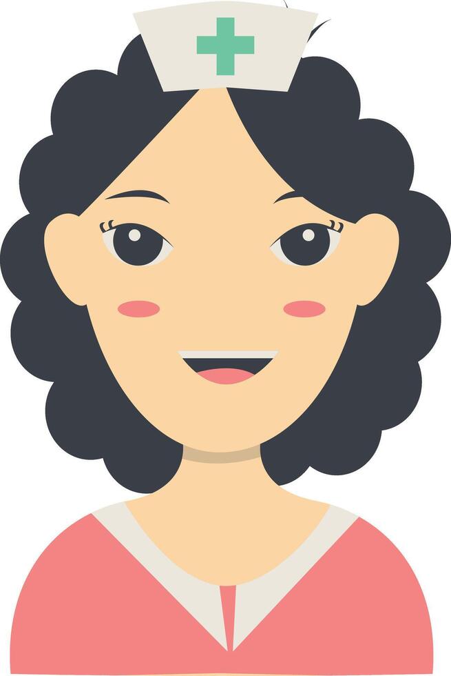 Illustration of Woman Nurse with Flat Design. vector