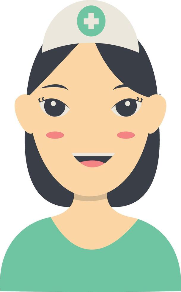 Illustration of Women Nurse in Flat Design. vector