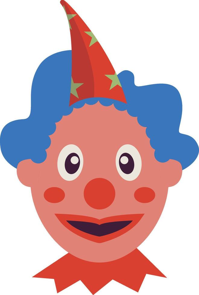 Clown Mask Clipart on White Background vector