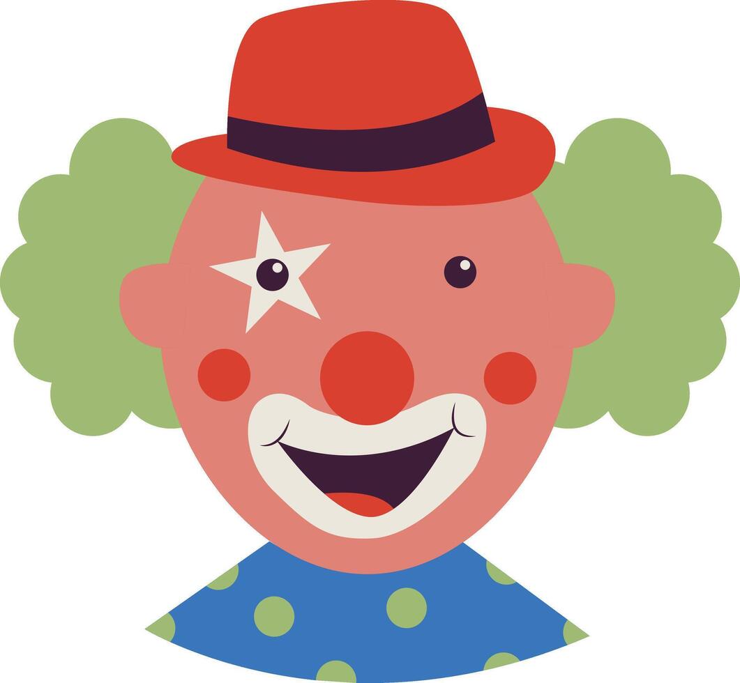 Clown Mask Clipart on White Background. vector