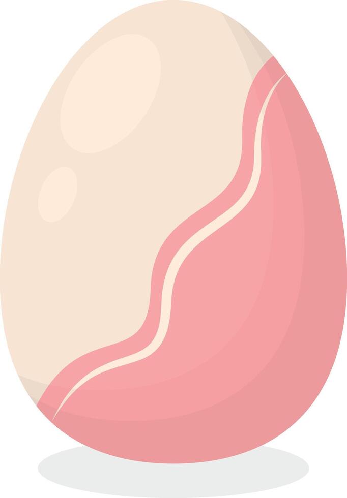 Pink Easter Egg with Simple Pattern Concept vector