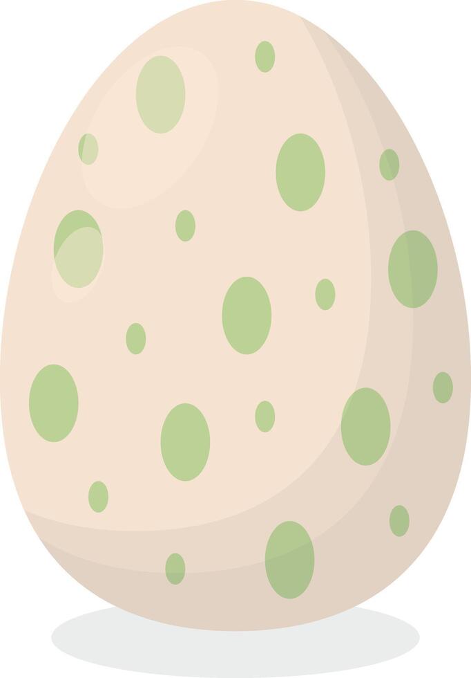 White Easter Eggs with Simple Green Pattern vector
