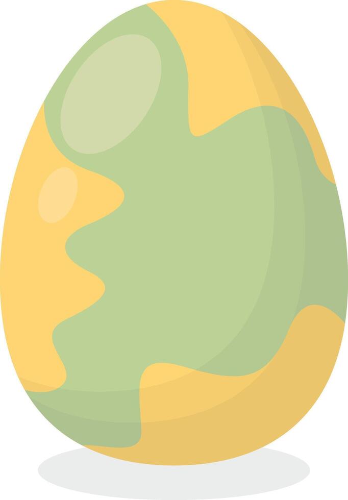Green Easter Egg in Flat Design vector
