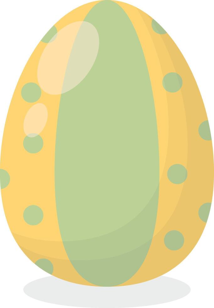 Green Easter Egg with Flat Design vector
