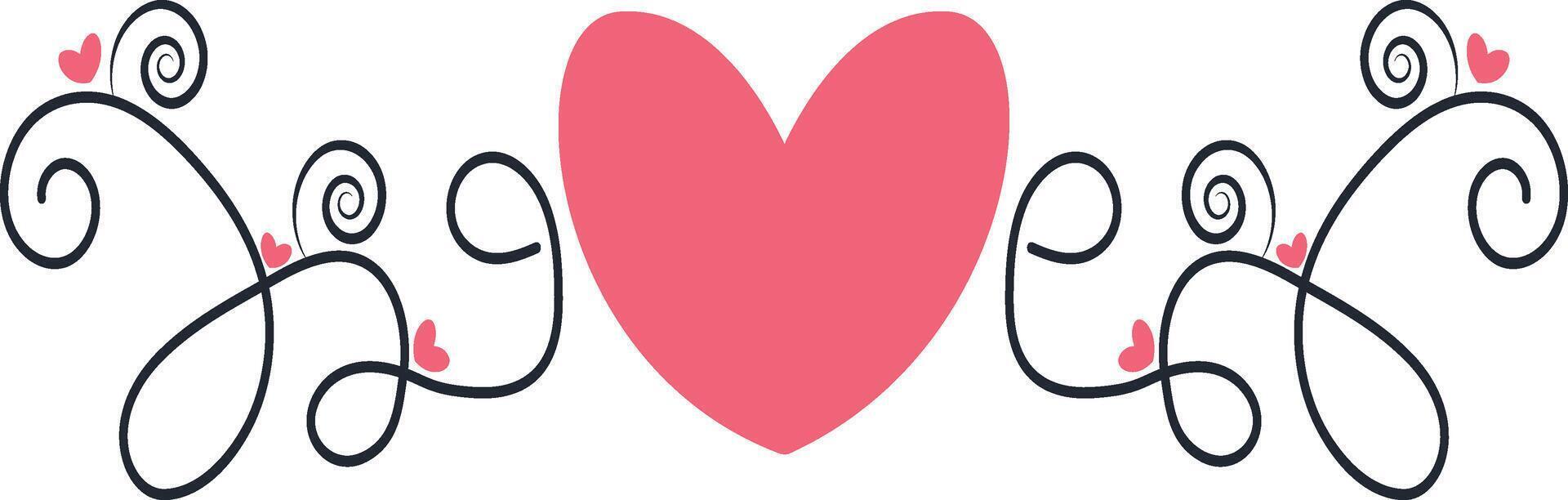 Romantic Divider Element vector