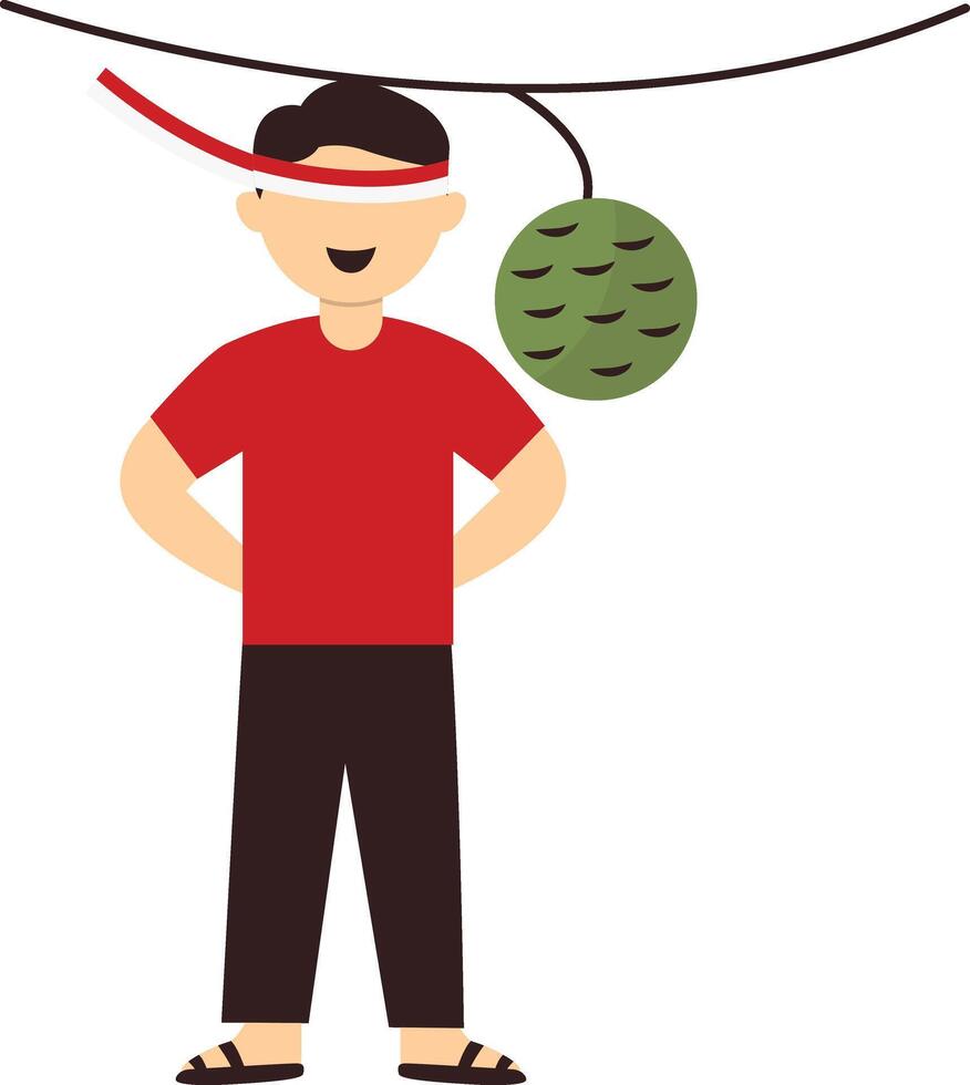 Indonesia Independence Day Games Illustration in Flat Cartoon Design. vector