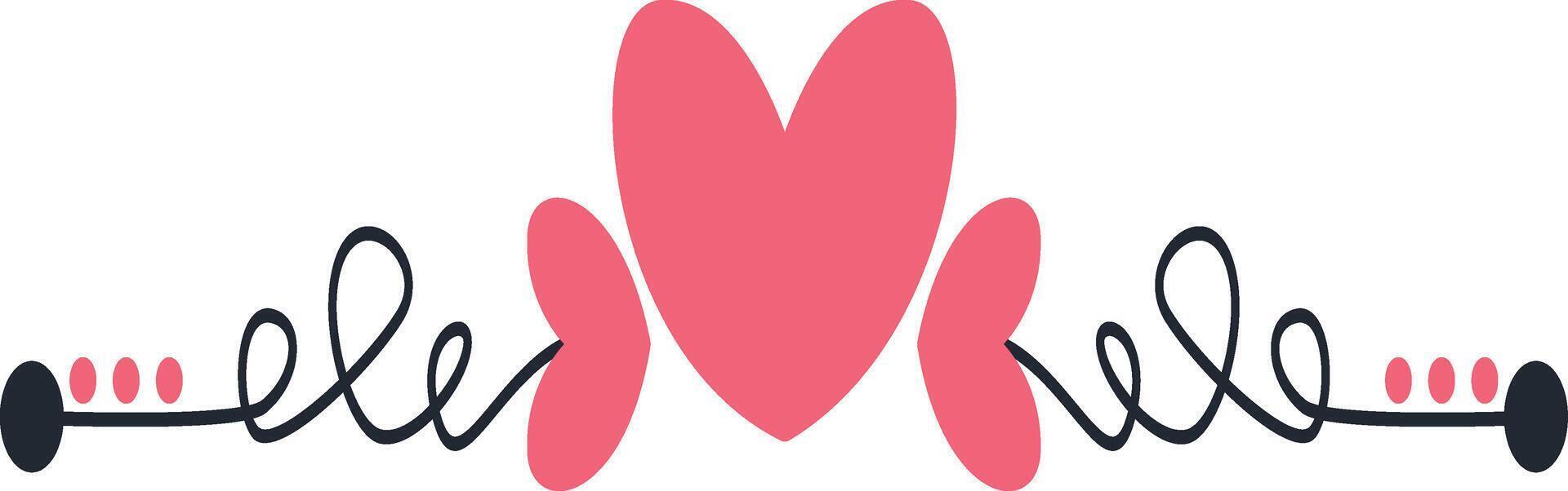 Romantic Divider Element with Simple Design vector