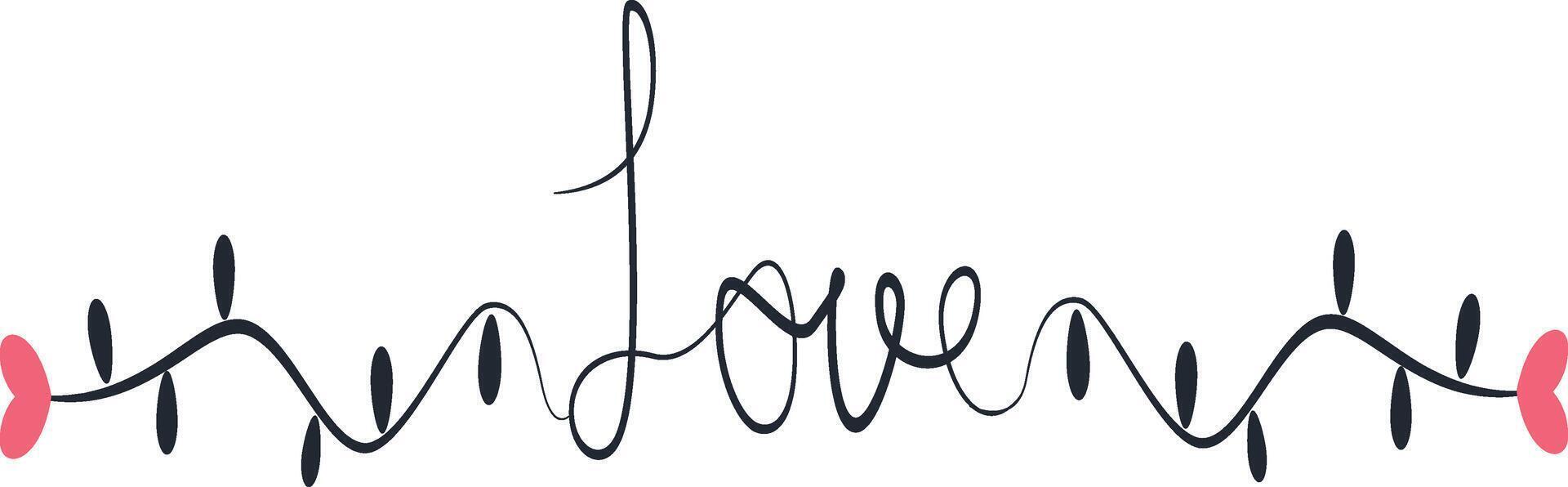 Romantic Divider Element with Cartoon Shape vector