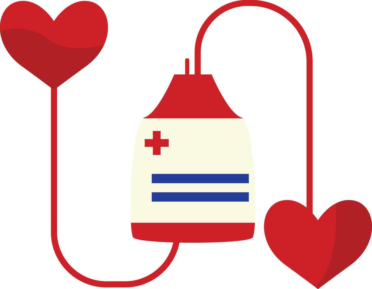 Blood Donor Element with Cartoon Style vector