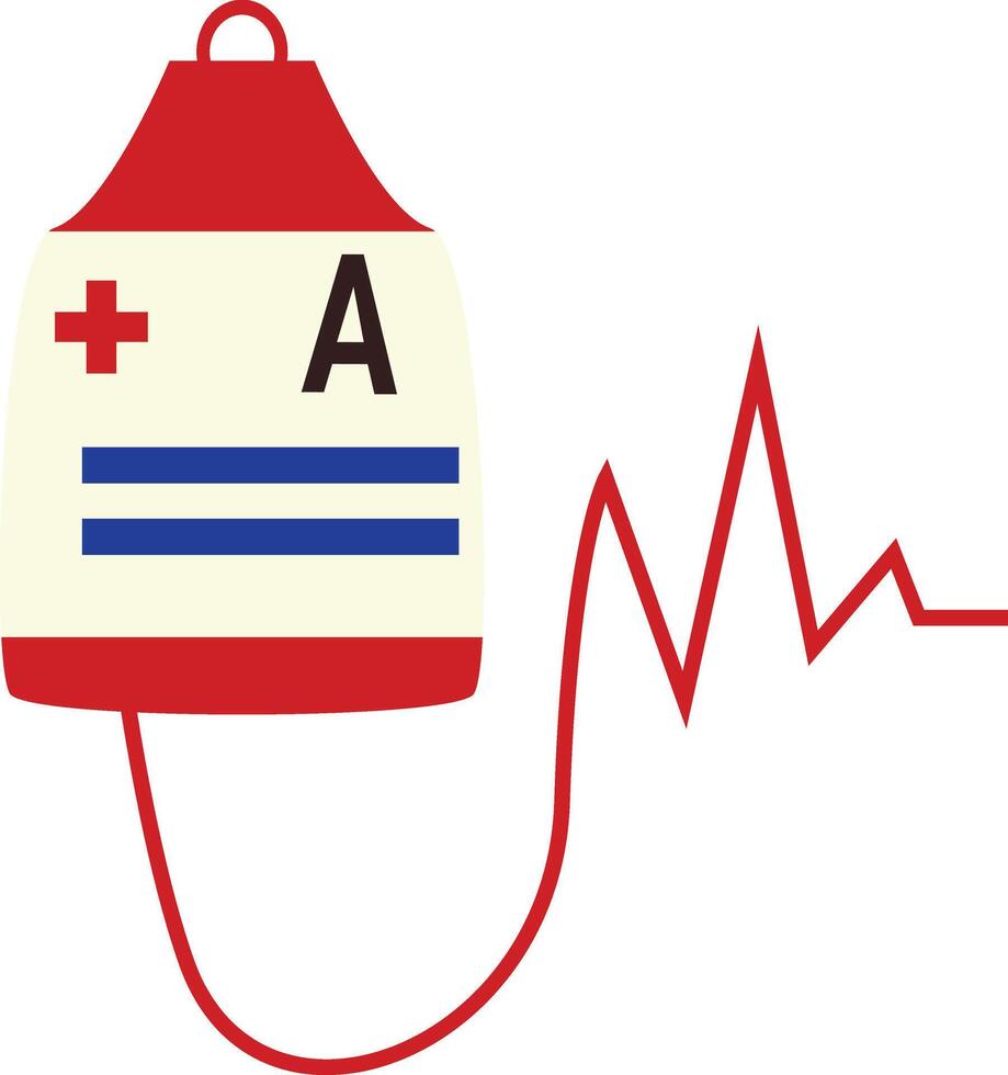 Blood Donor Element with Cartoon Design and Concept. vector