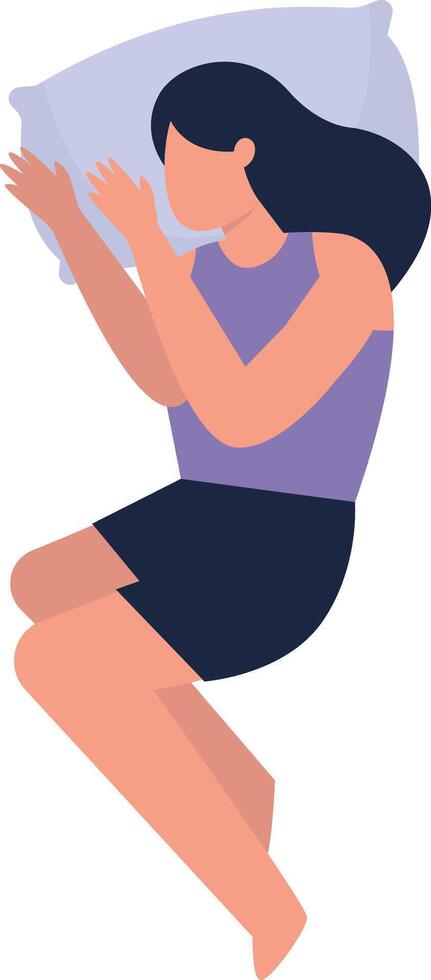 Women Sleeping Position Illustration vector