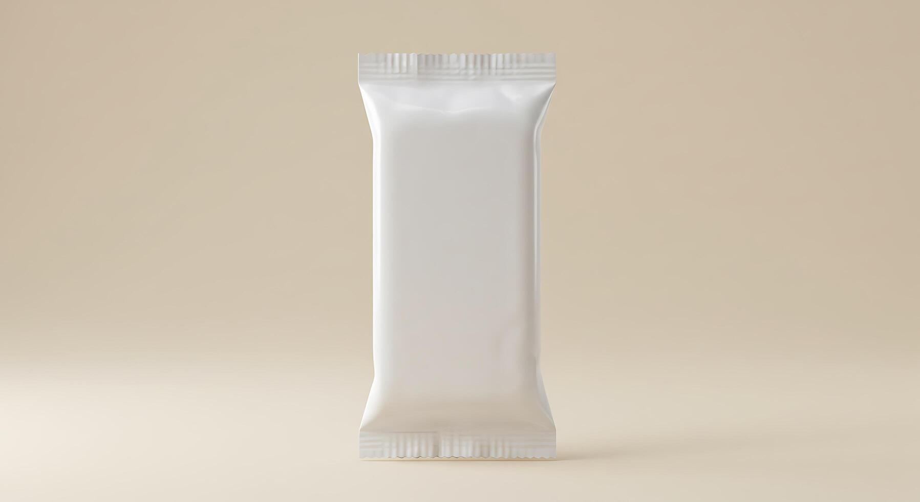 Clean White Rectangular Blank Packaging Mockup for Food or Cosmetic Products Presentation photo