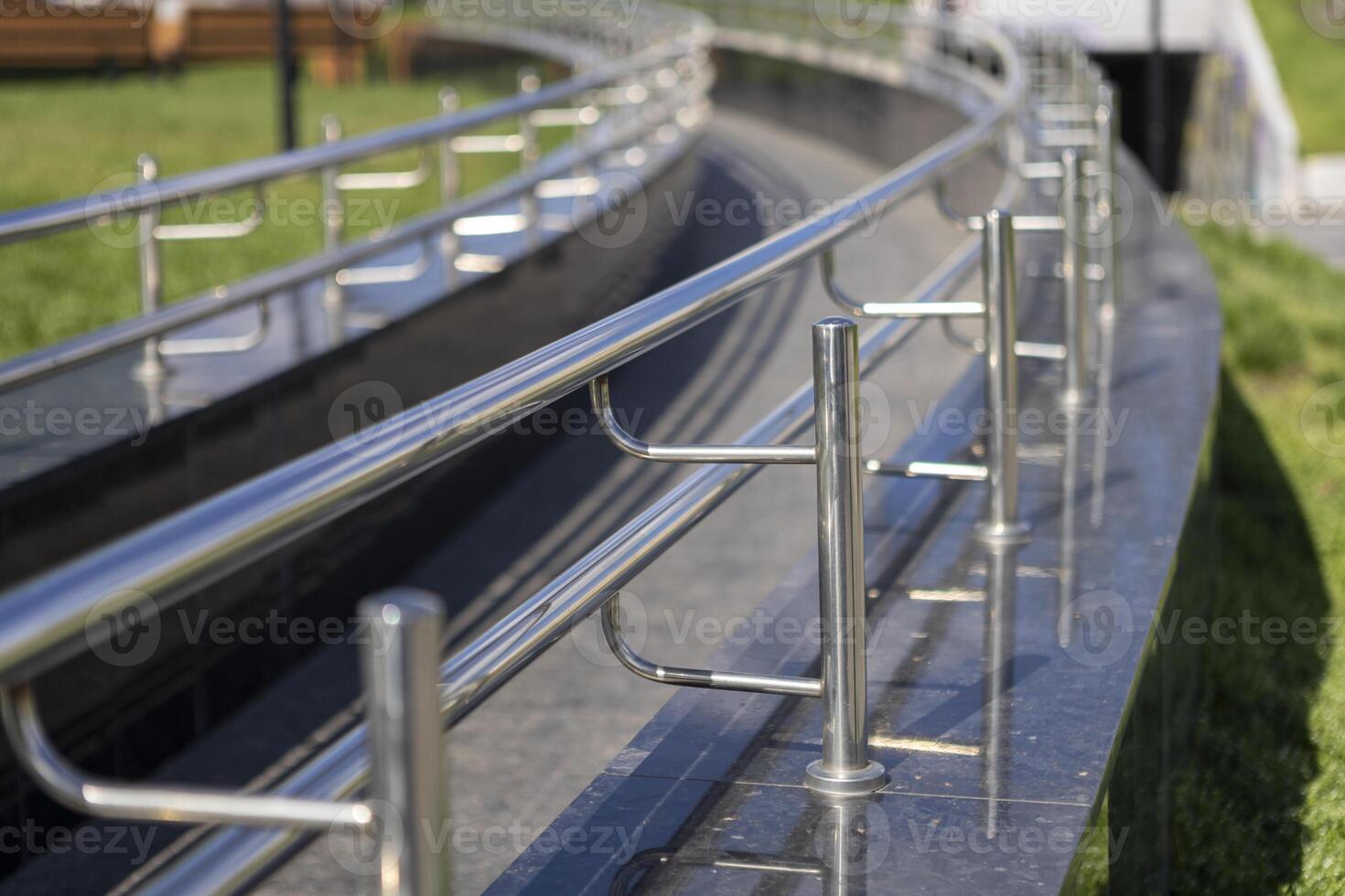 polished stainless steel railings photo