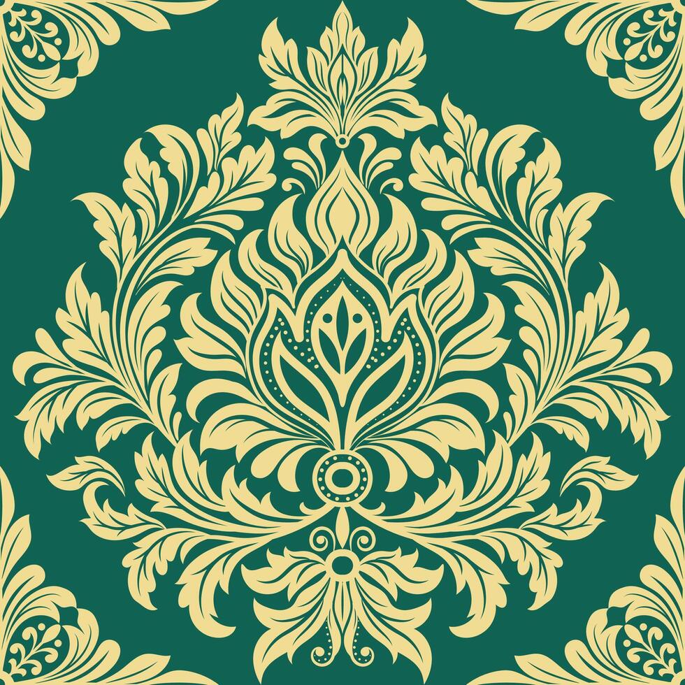 floral damask pattern repeat boho floral flower damask pattern vector