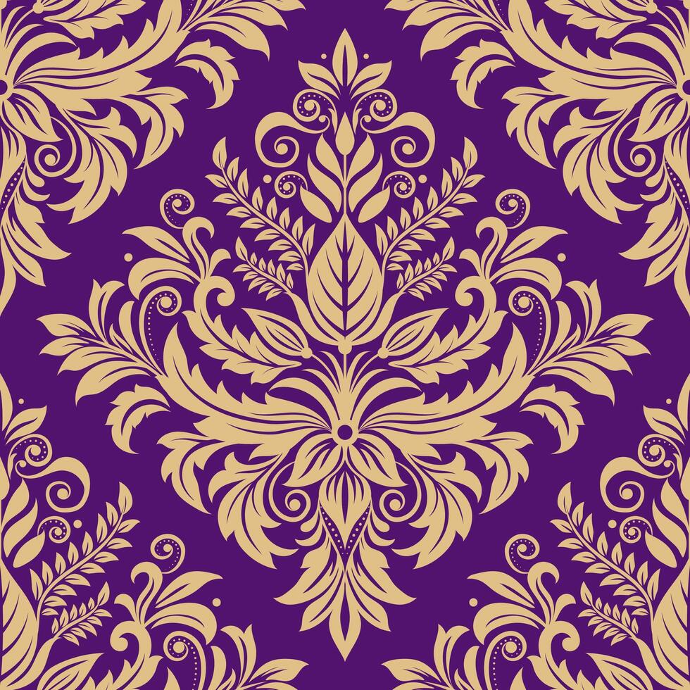 Seamless damask pattern background. Luxurious classic ornament in baroque style. design for wallpaper, textiles and luxury interior. vector
