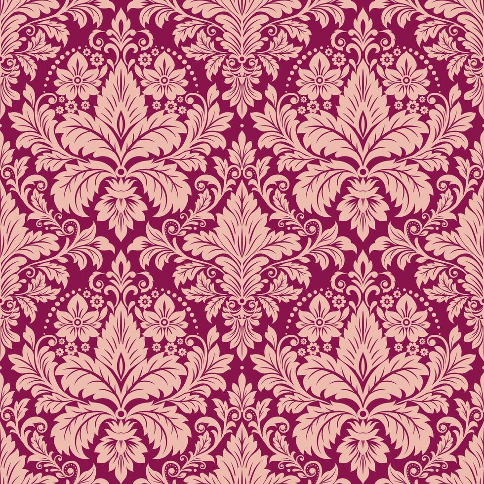 damask seamless pattern background. Classical luxury old fashioned damask ornament, royal victorian seamless texture for wallpapers, textile, wrapping. Exquisite floral baroque template. vector