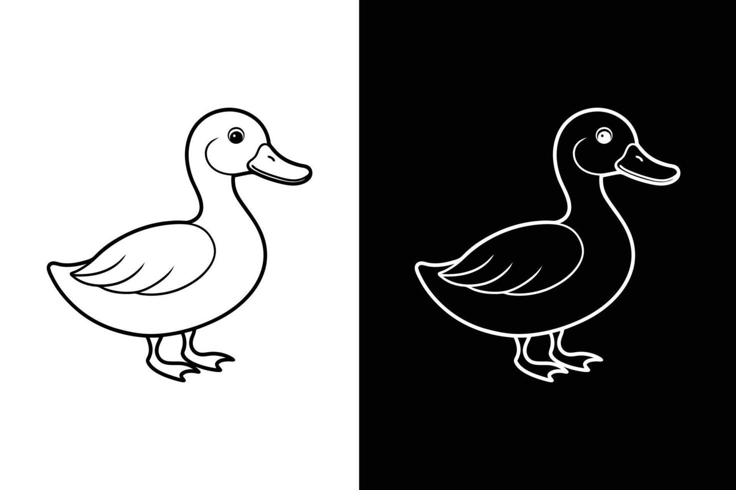 Duck single line icon design vector
