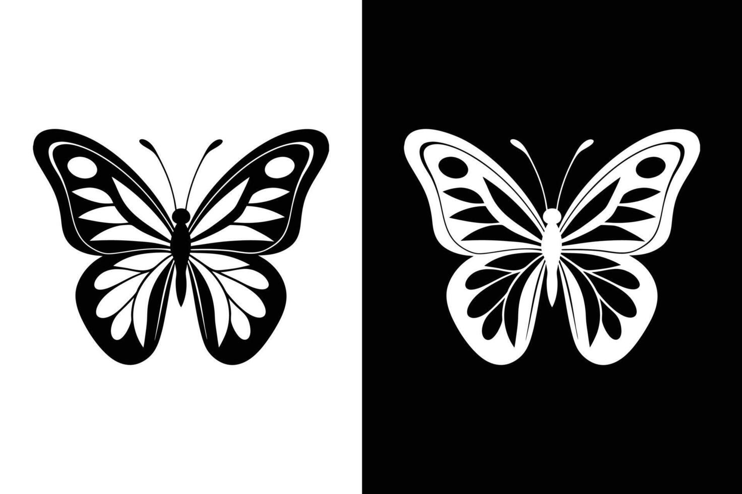 butterfly icon. Clean minimalistic design icon vector