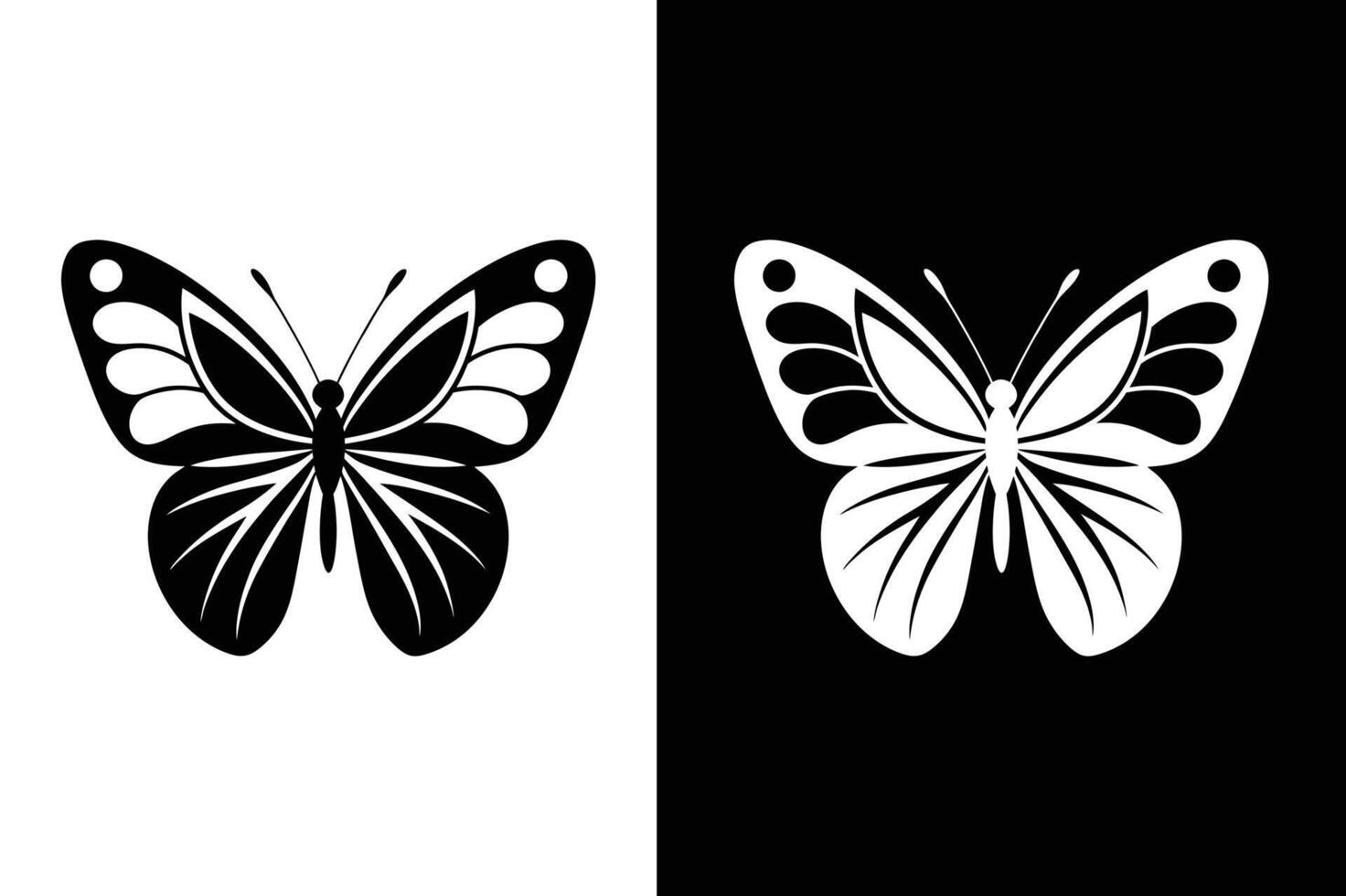 butterfly icon. Clean minimalistic pictogram design icon vector