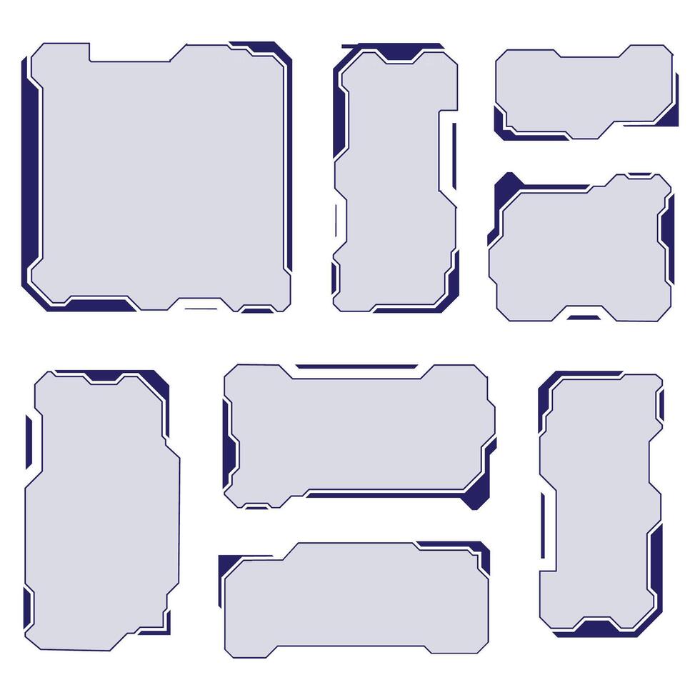UI elements for display panels and digital interfaces vector