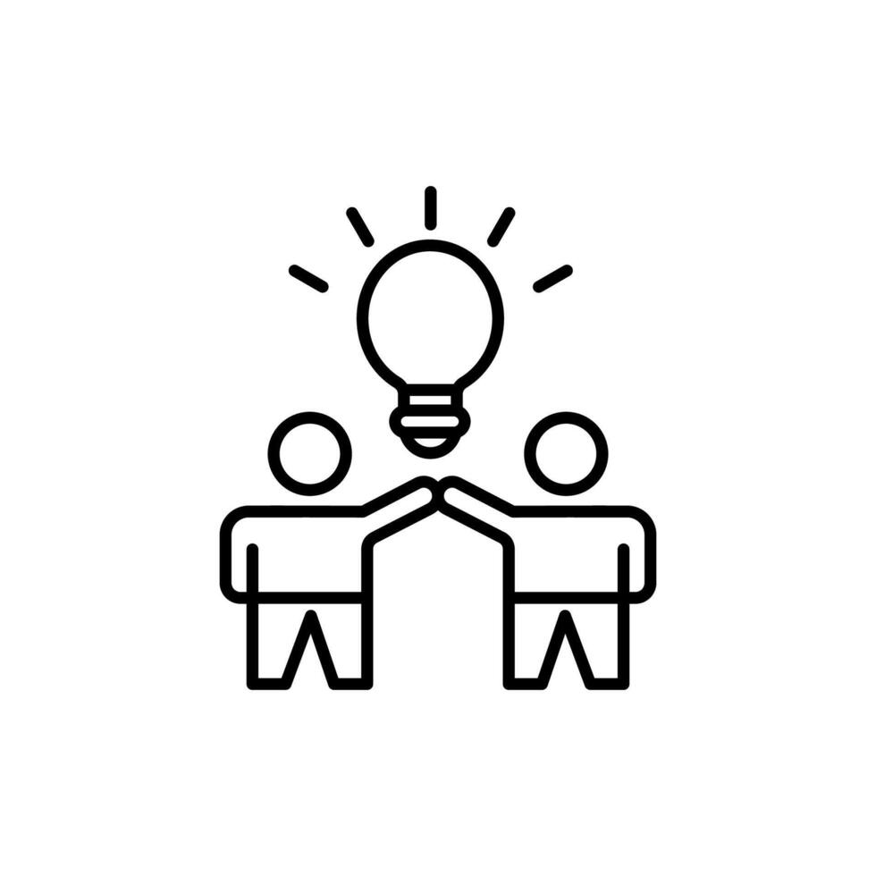 collaboration icon with line style isolated on white background, eps file and easy to edit and change color. vector