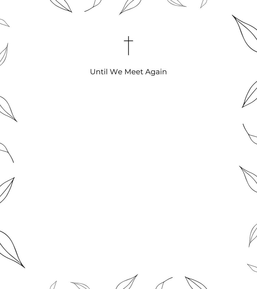 In Loving Memory Flyer Soft and simple design for heartfelt announcements vector