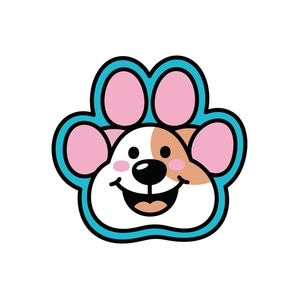 Playful Puppy Paw Graphic vector