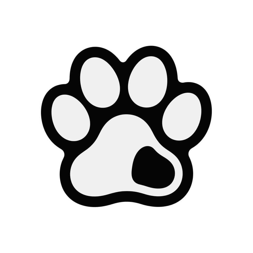 Animal Paw Symbol Minimalist Art vector