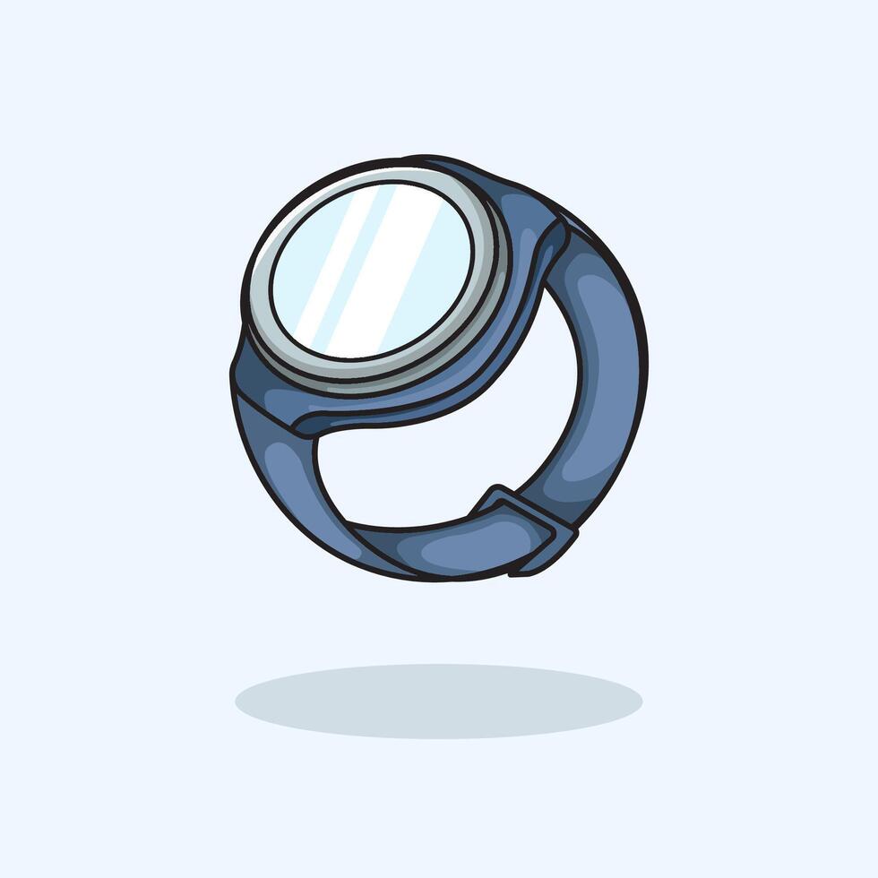 Smartwatch Modern Wearable Technology Digital Gadget Concept vector