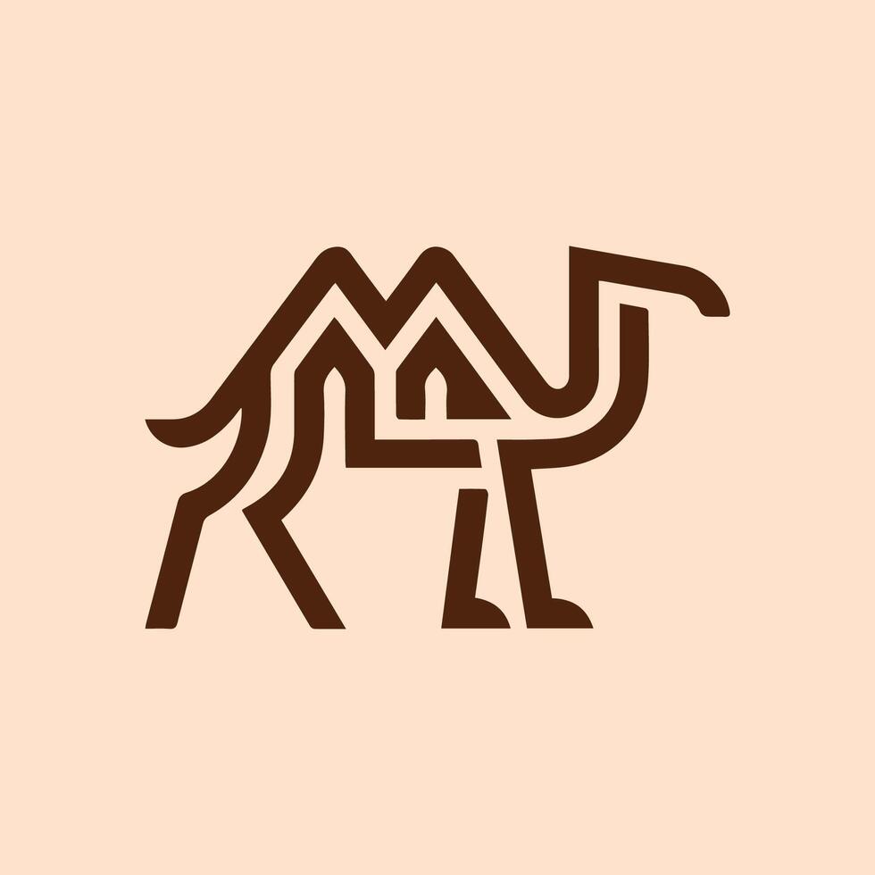 Minimal camel logo, unique logo, Animal vector