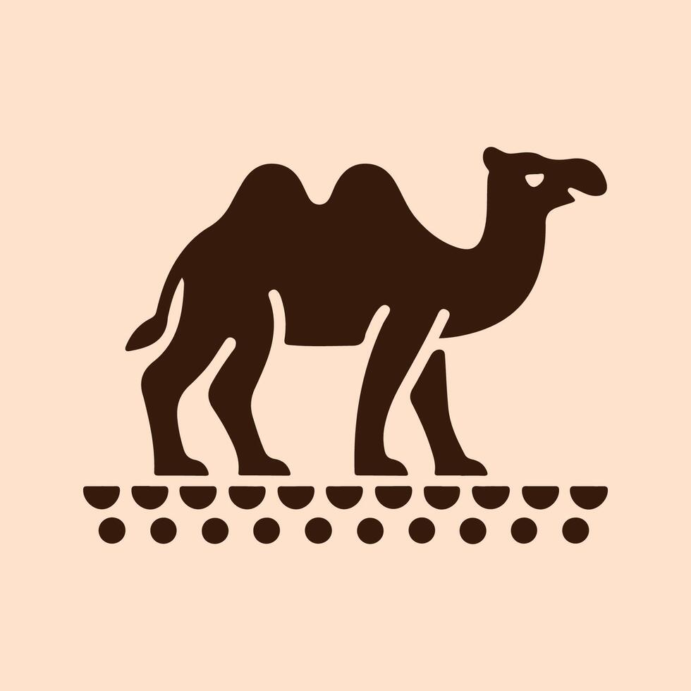 Silhouette Camel logo, animal, minimal camel vector