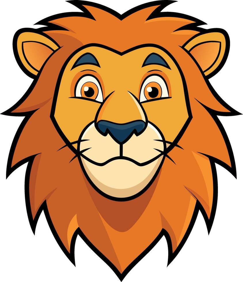 Cartoon lion face vector