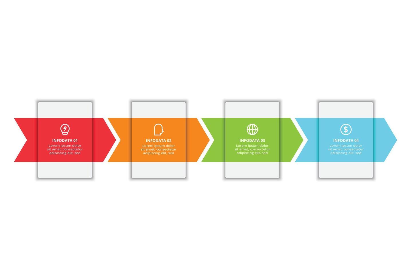 Creative concept for infographic with 4 steps. vector