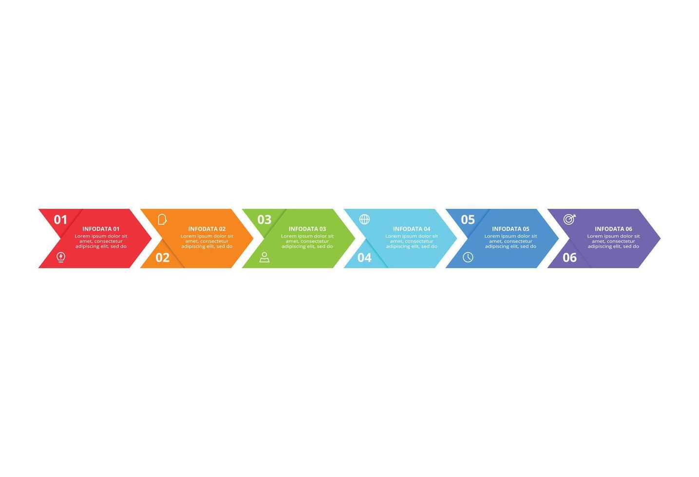 infographic with 6 parts or processes. vector