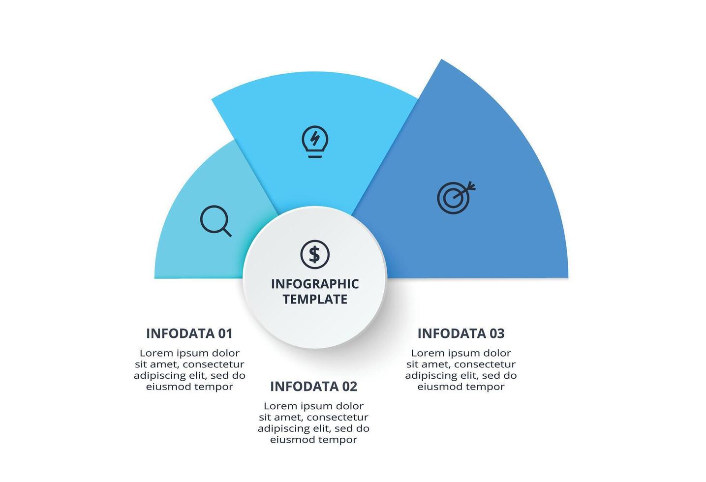 Workflow concept for infographic with 3 steps vector