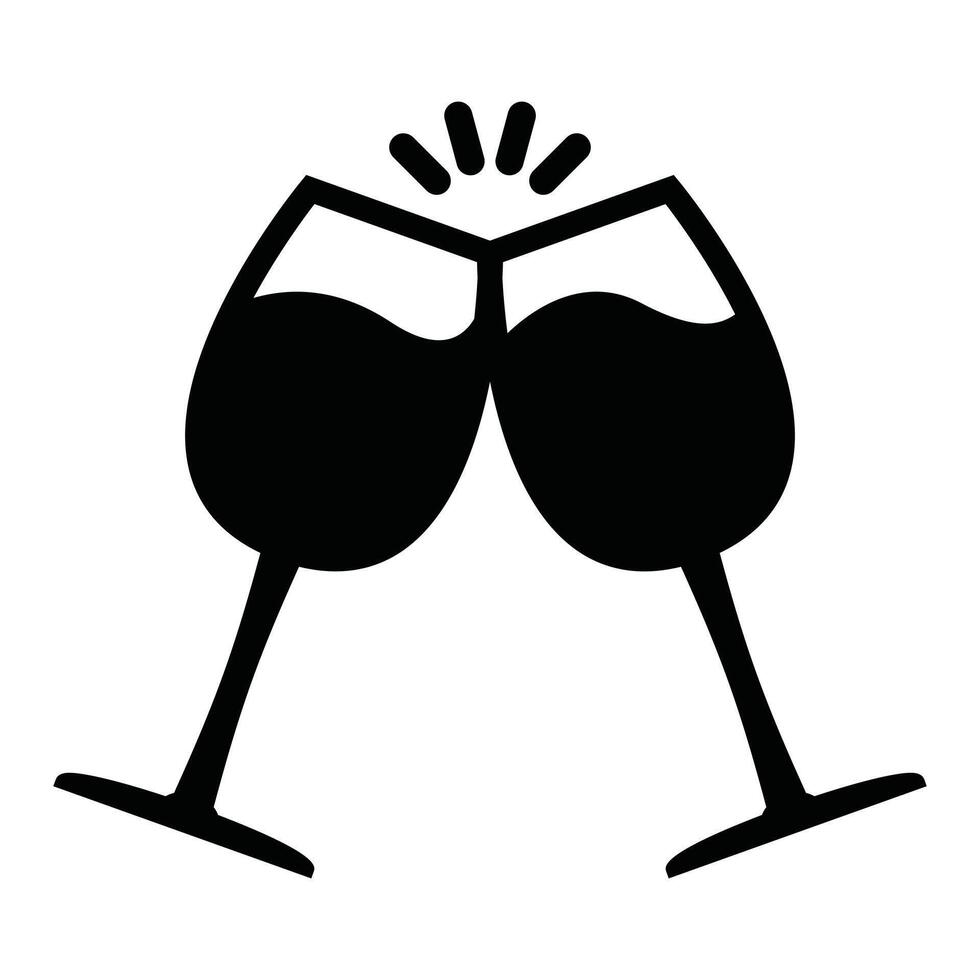 Elegant Wine Glass Silhouette vector
