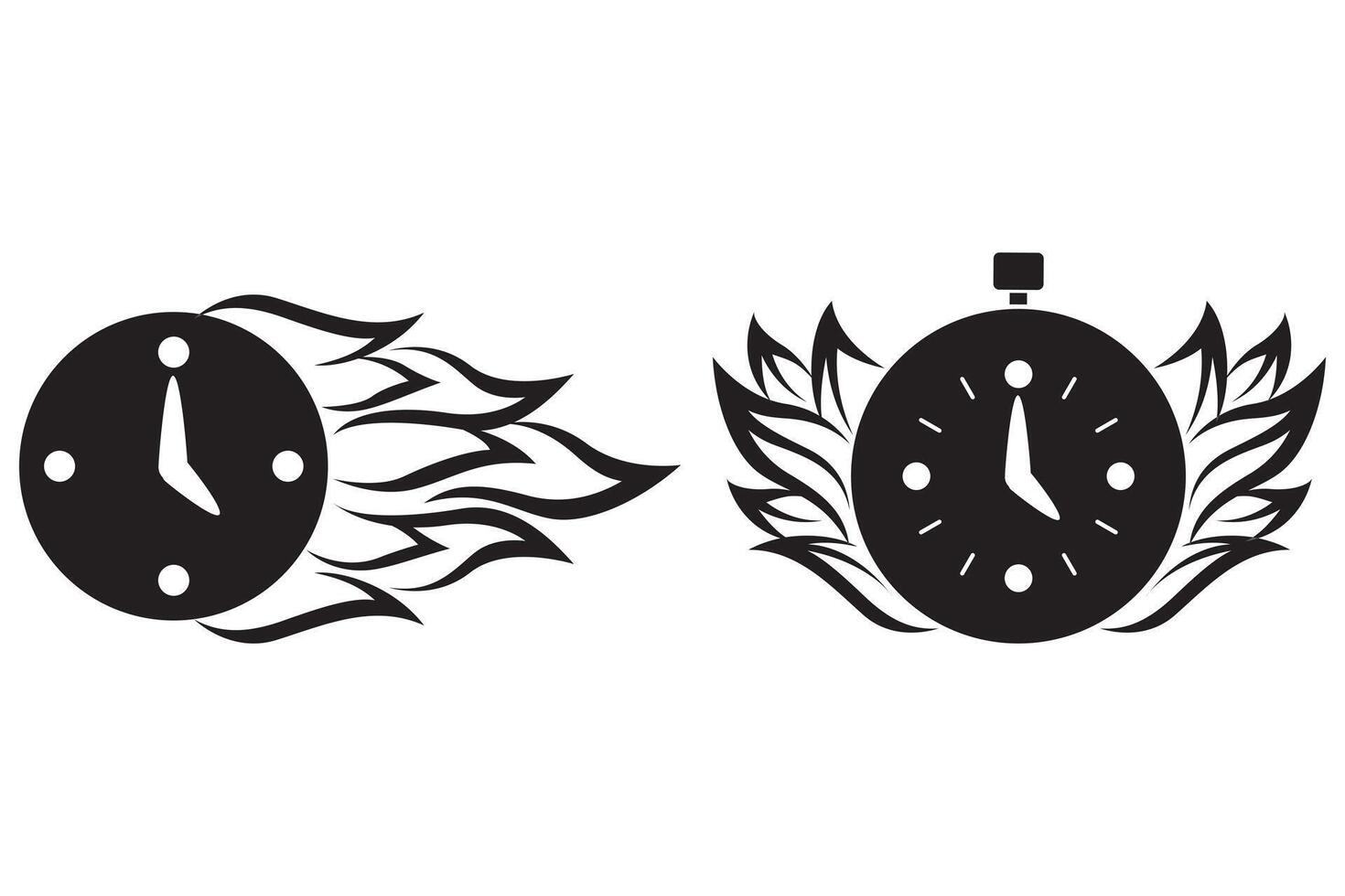 Project Management and Productivity Icon Set Silhouette Illustration vector