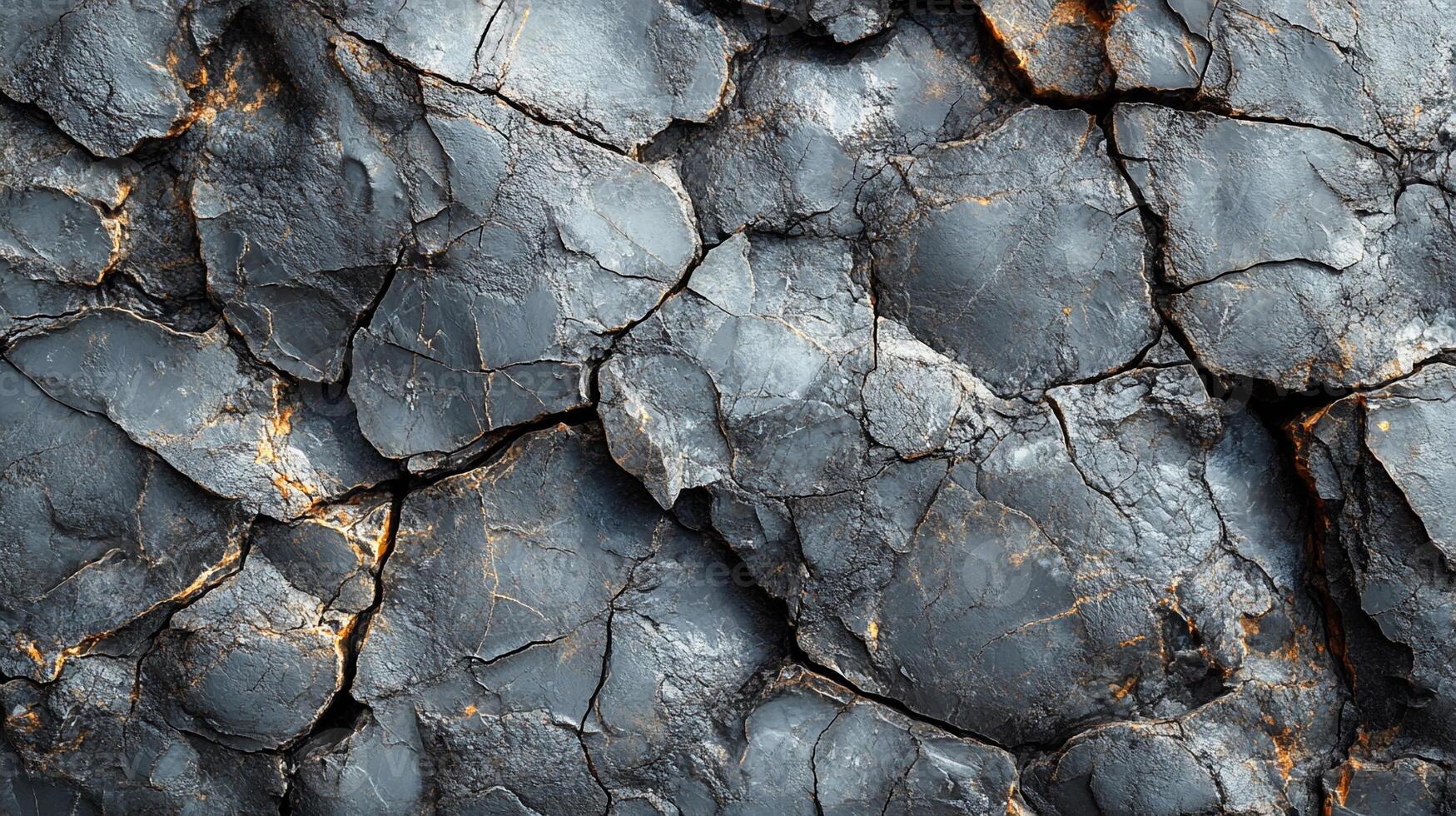 A close up of a rock wall with cracks photo