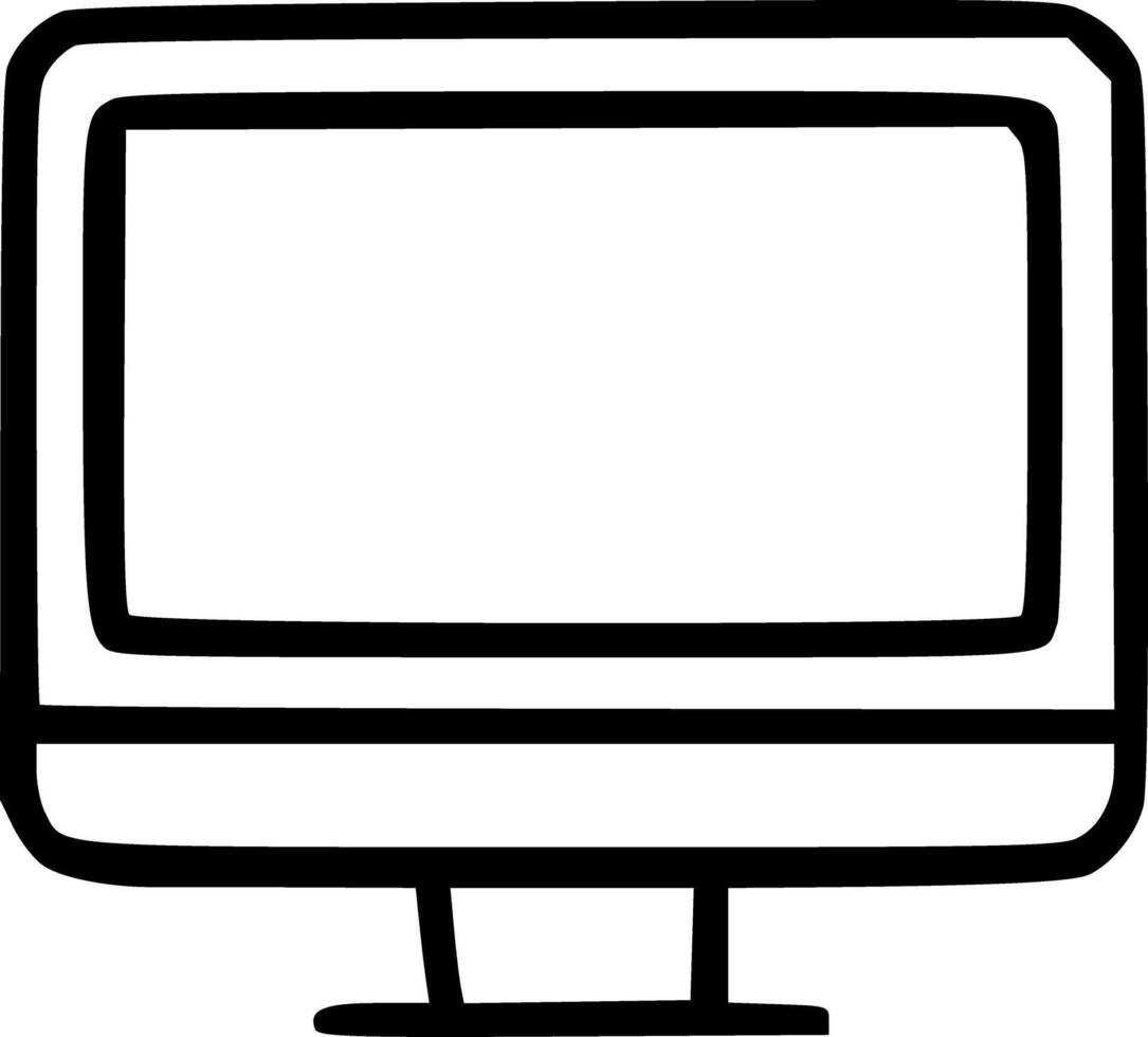 Computer monitor clipart vector