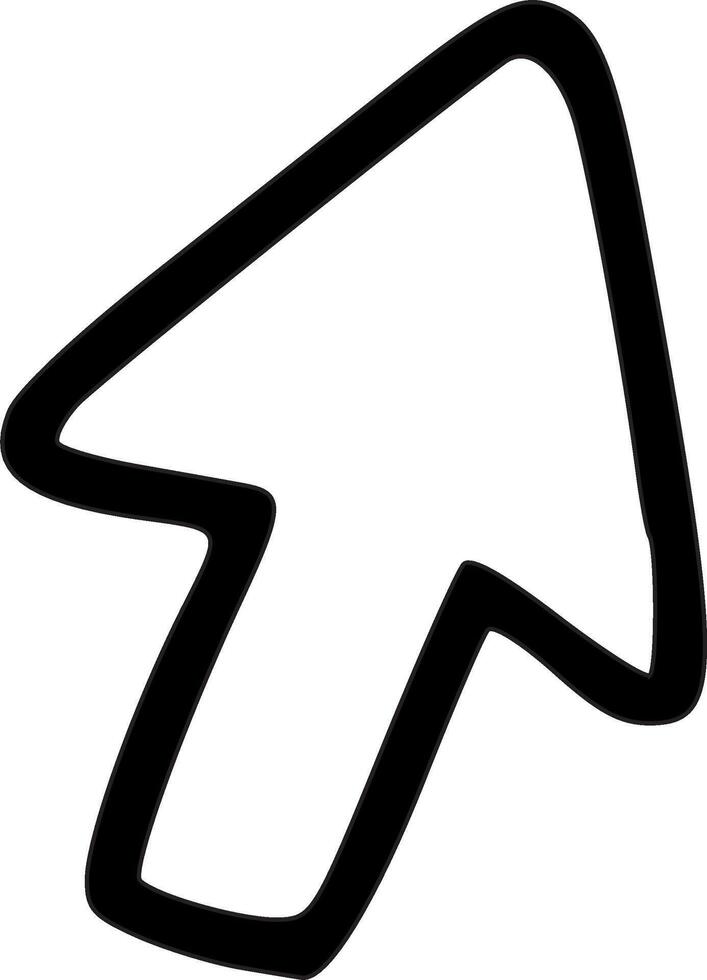A black and white arrow pointing up vector