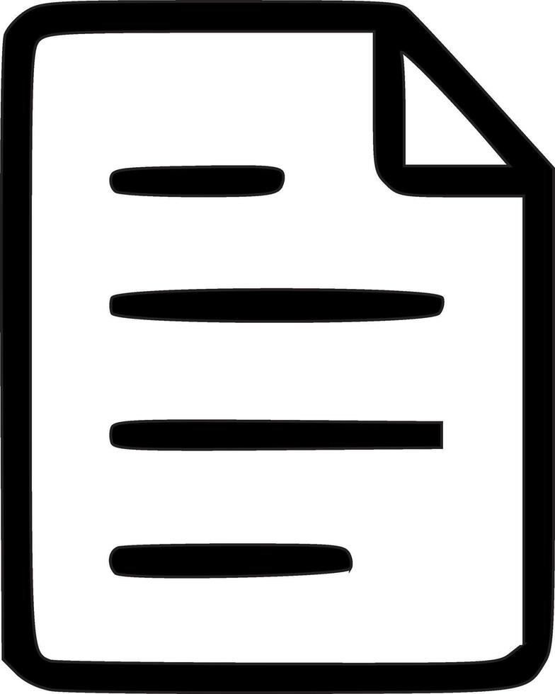 A black and white image of a document vector