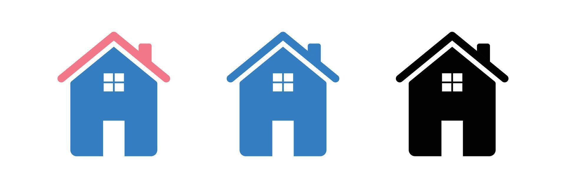 Home logo iocn set design vector